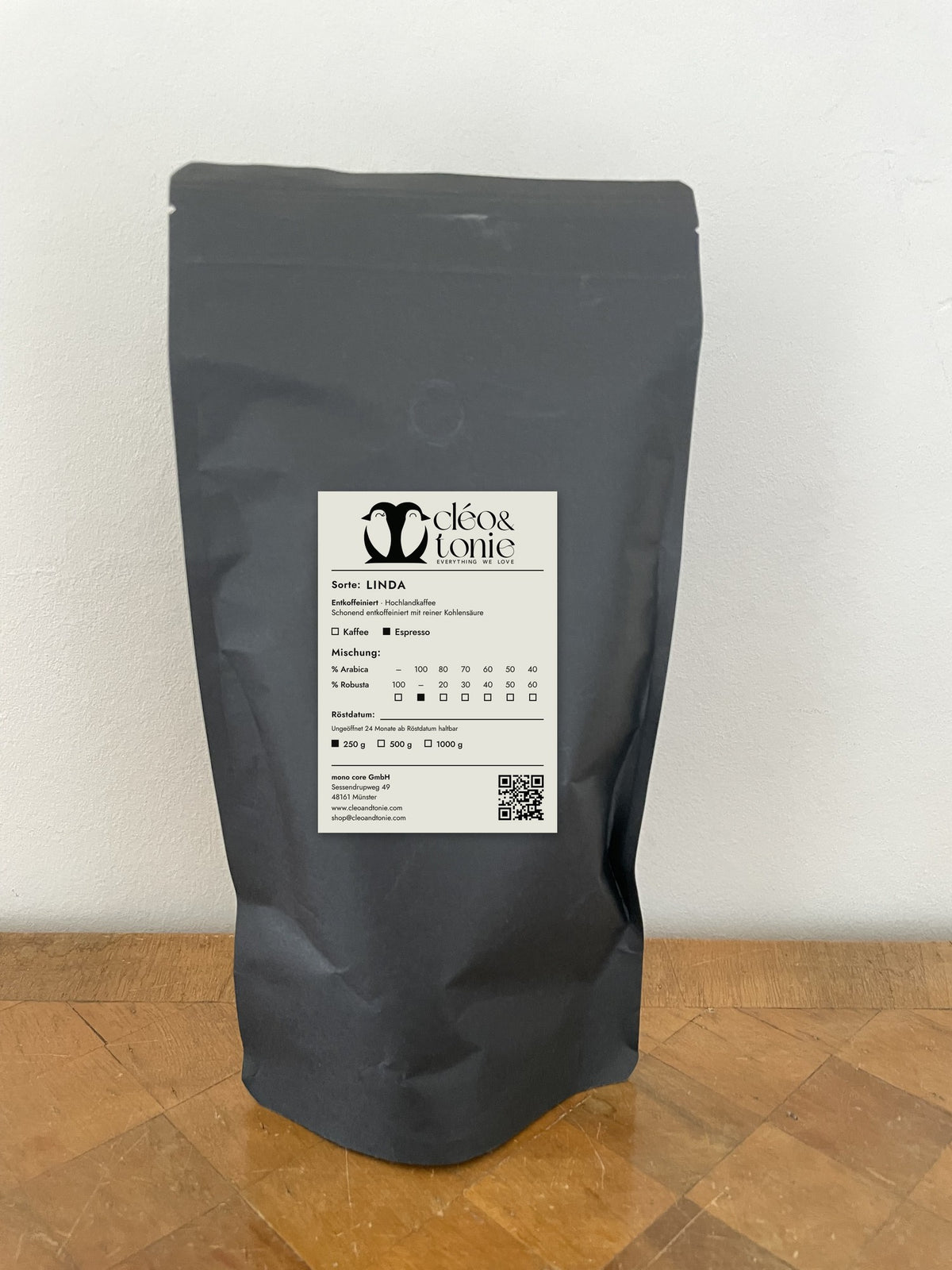 Kaffee LINDA – entkoffeiniert